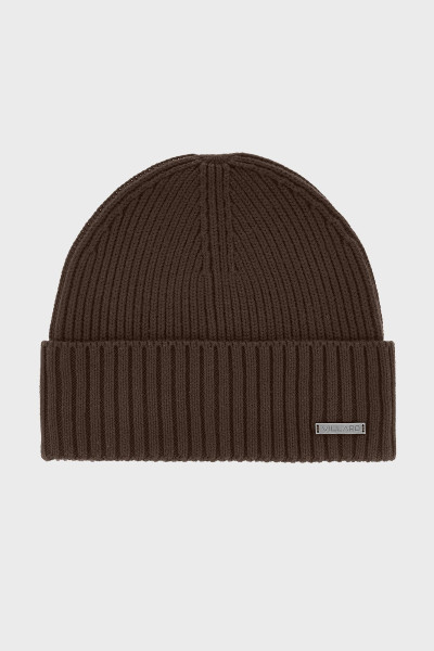 Brązowa czapka męska Villaro – prążkowana i ciepła na zimę | Villaro