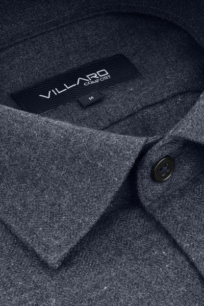 Granatowa Koszula Męska Flanela