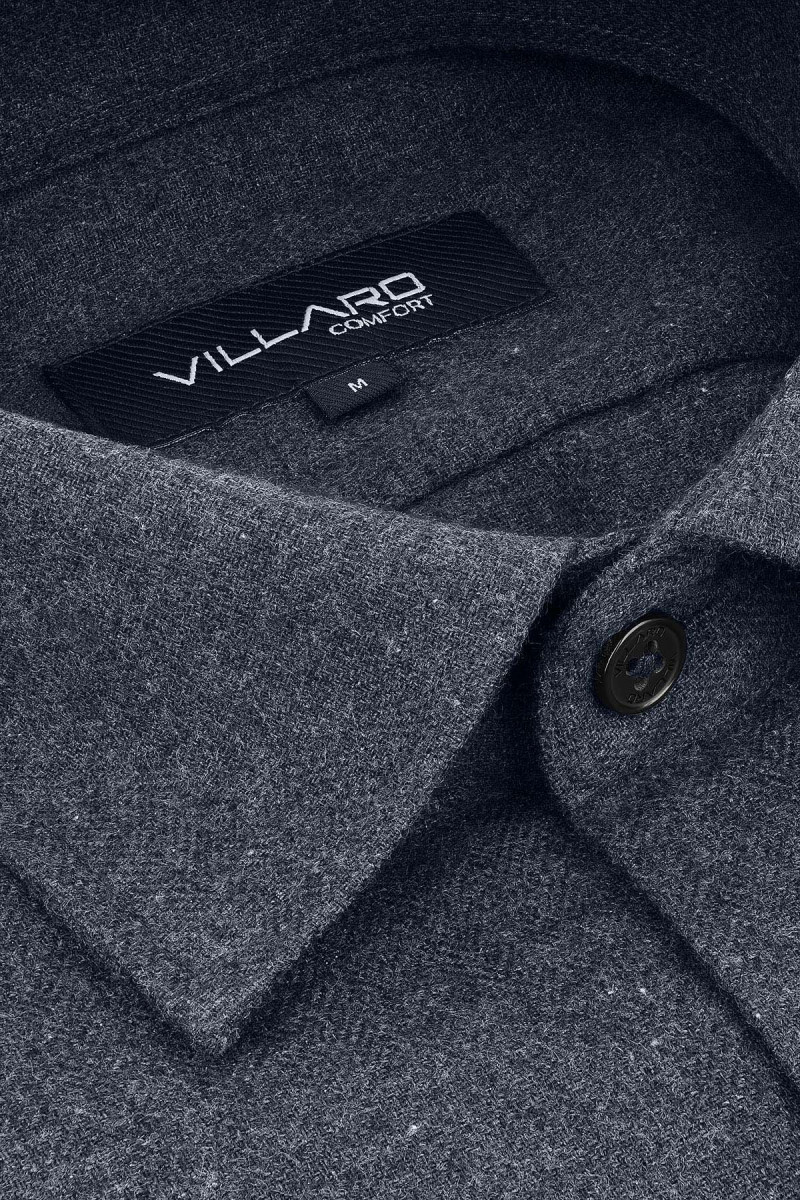 Granatowa koszula męska flanela | Villaro