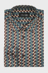 Koszula męska Villaro wielokolorowy wzór z satynowym wykończeniem