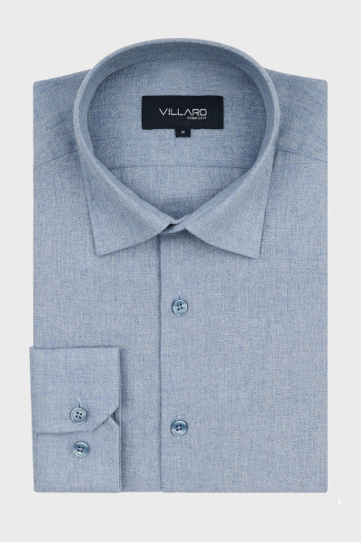 Niebieska koszula męska flanela | Villaro