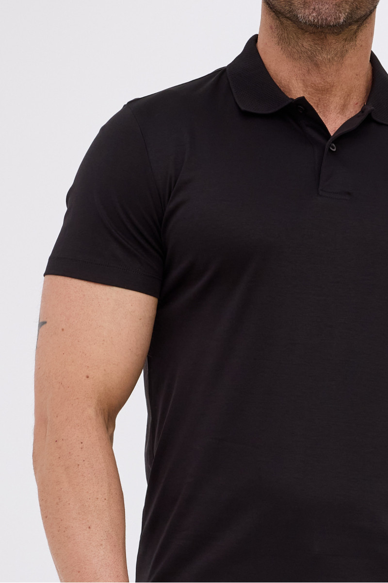 Koszulka polo męska Vimonte – kołnierz strukturalny
