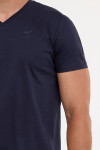 Koszulka męska T-shirt Vimonte granatowa – V-neck