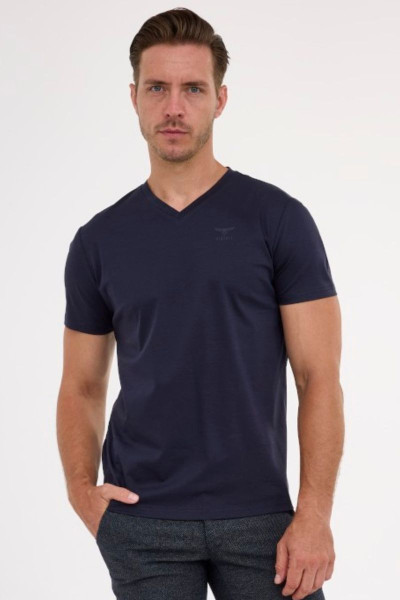 Granatowa koszulka męska T-shirt Vimonte – premium