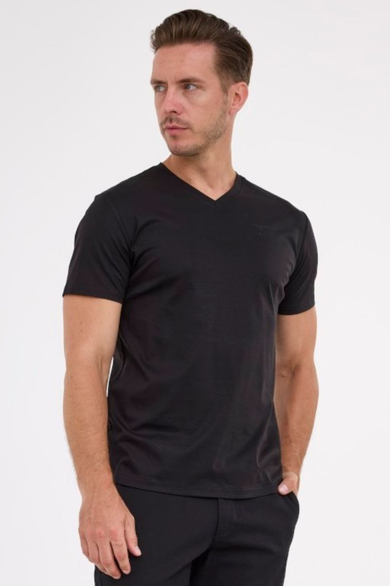 Czarna koszulka męska T-shirt Vimonte – premium