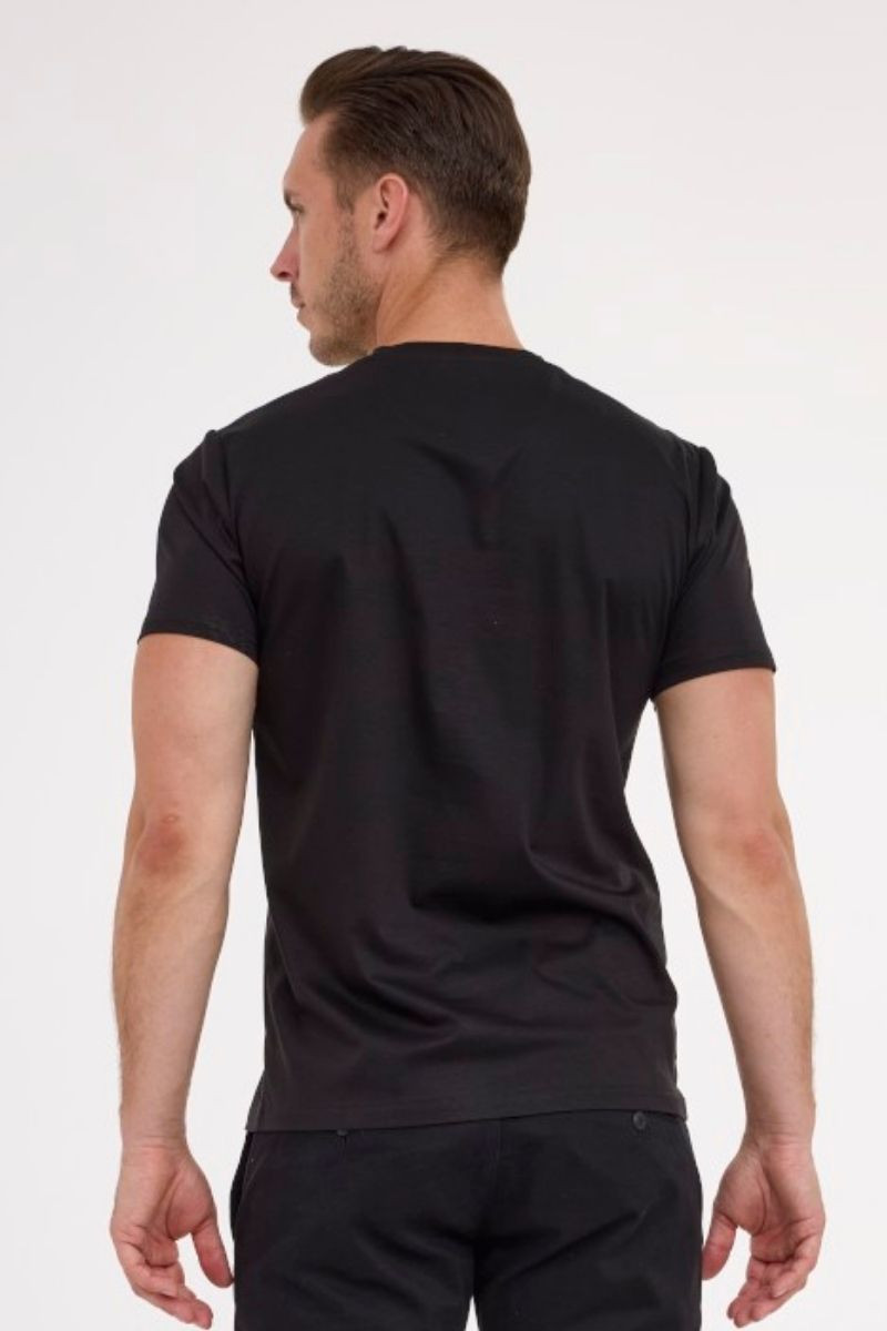Koszulka męska Vimonte czarna – widok tyłu
