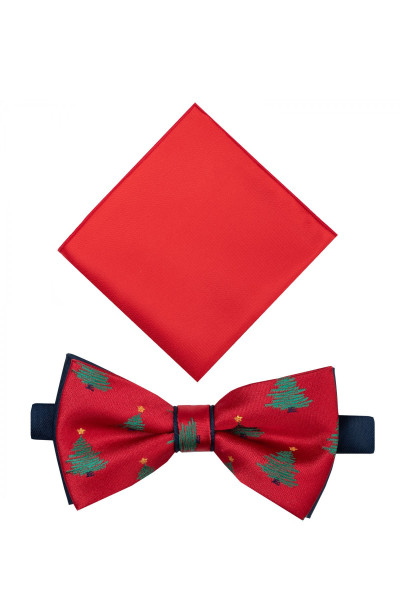 Zestaw świąteczny mucha i poszetka w pudełku