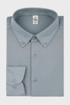 Niebieska koszula męska button-down slim fit przód