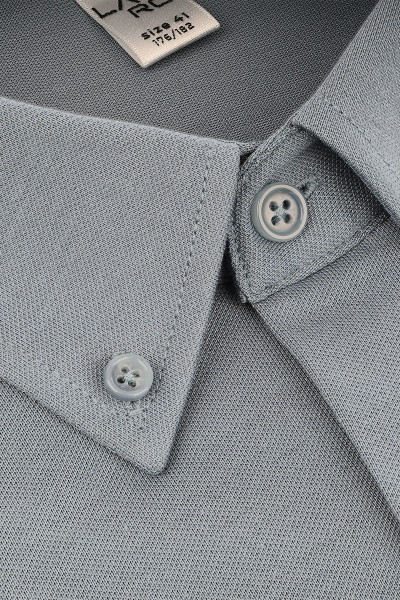 Niebieska Koszula Męska Kołnierz Button-Down