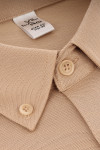 Koszula męska w kolorze beżowym z kołnierzem KENT button-down