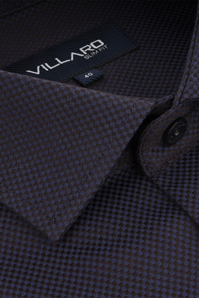 Granatowa Koszula Męska ze Splotem Royal Oxford