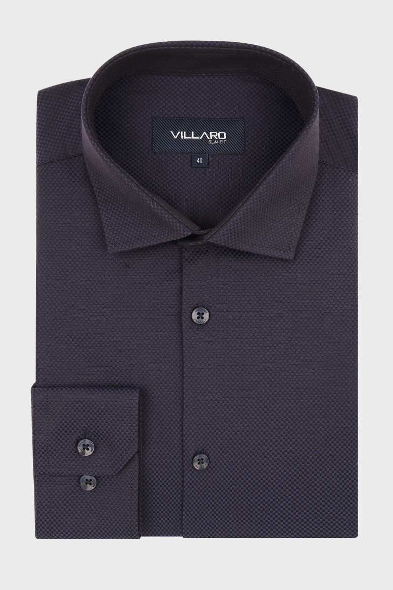 Granatowa koszula męska Royal Oxford przód