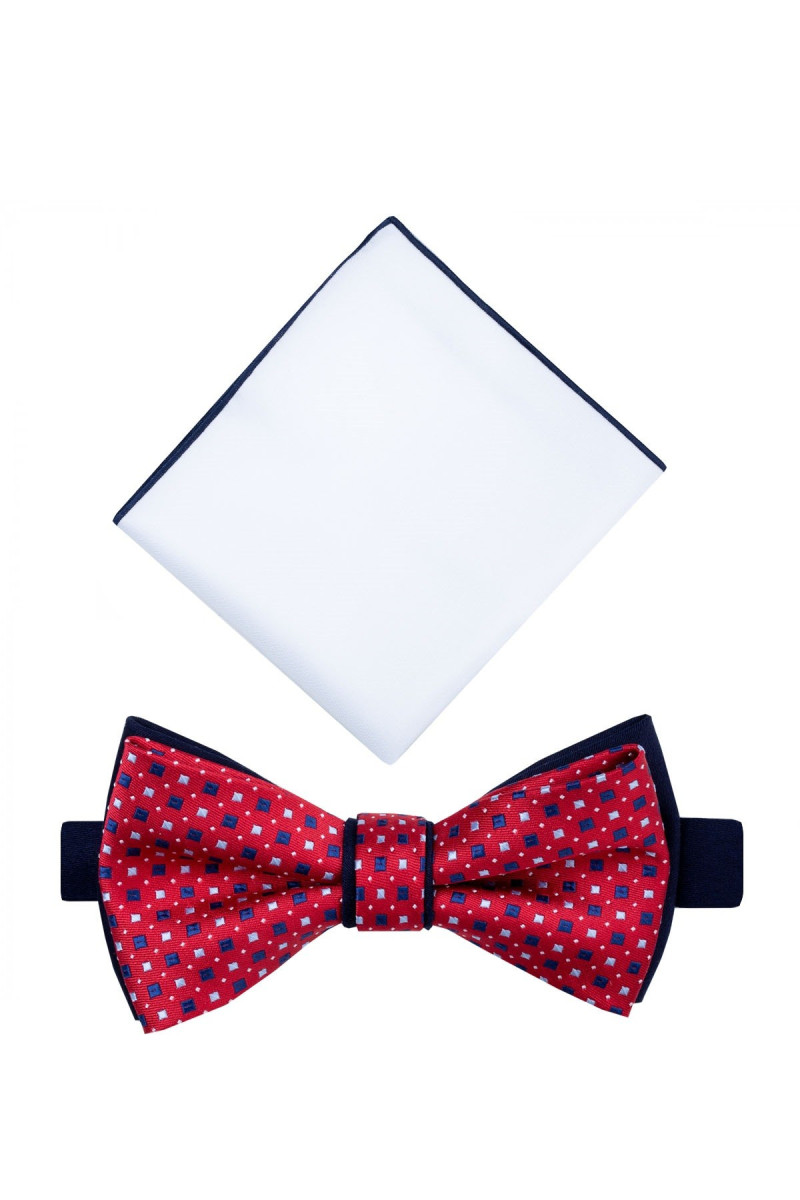 Zestaw mucha i poszetka męska | Villaro