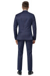 granatowy garnitur męski stylizacja biznesowa tył