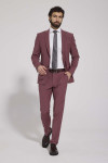 bordowy garnitur męski