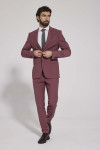 elegancki bordowy garnitur męski stylizacja formalna