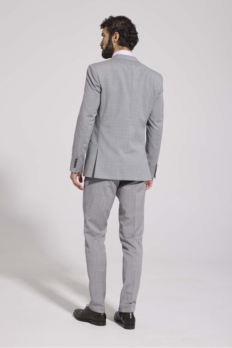 garnitur męski szary VIMONTE klasyczna elegancja tył