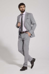 garnitur męski VIMONTE szary nowoczesny krój slim