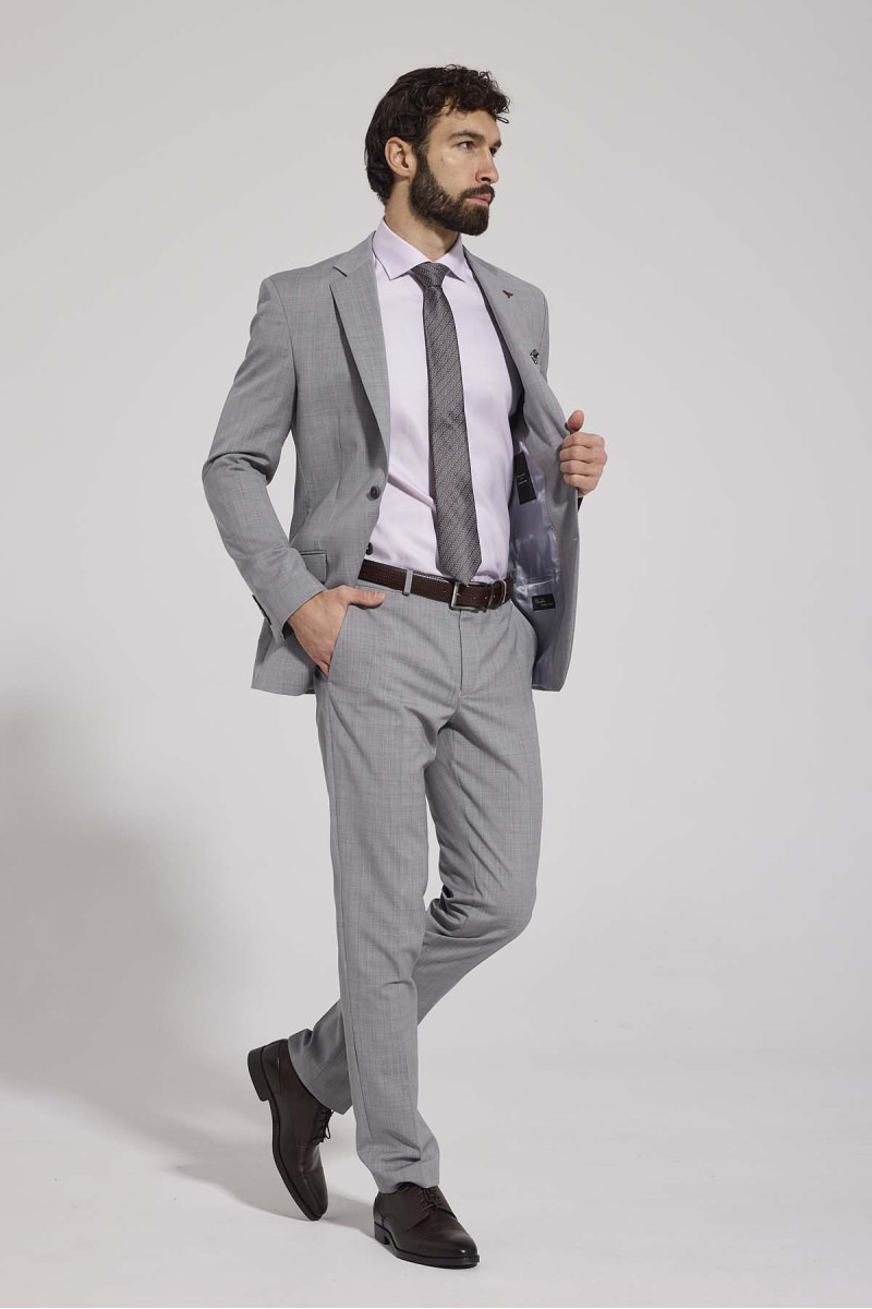 stylizacja męska z szarym garniturem VIMONTE elegancki look