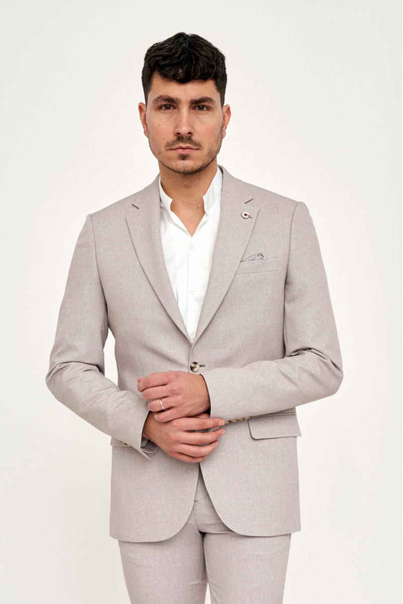 Beżowa marynarka męska Villaro