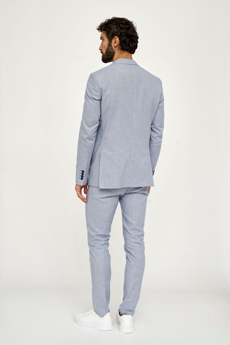 Marynarka męska VILLARO niebieska tył