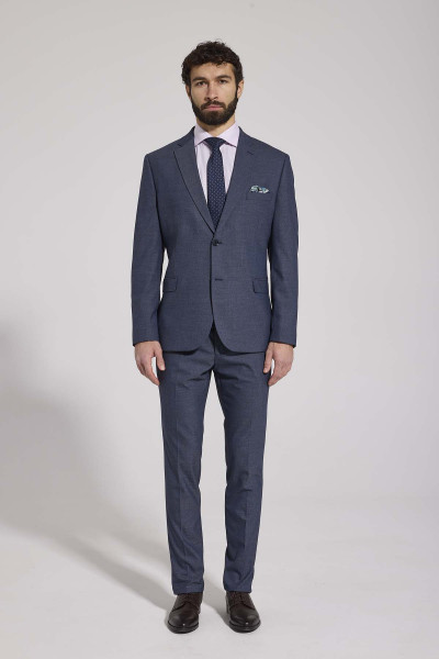 Niebieska Marynarka Męska Slim Fit Smart Casual