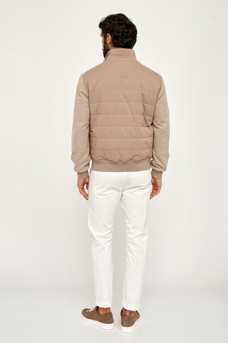 beżowa kurtka męska casual Villaro tył
