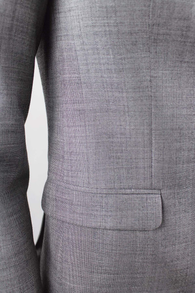 Szara Marynarka Męska Wełniana