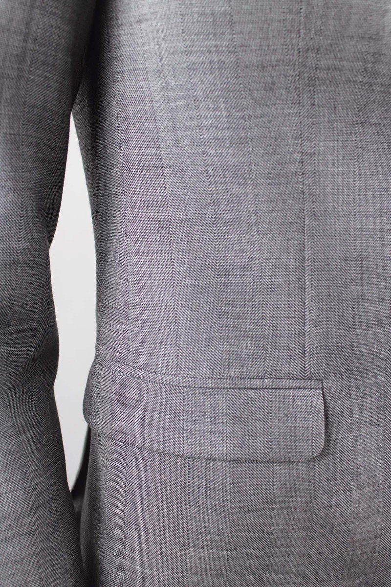 marynarka męska szara smart casual Villaro detal