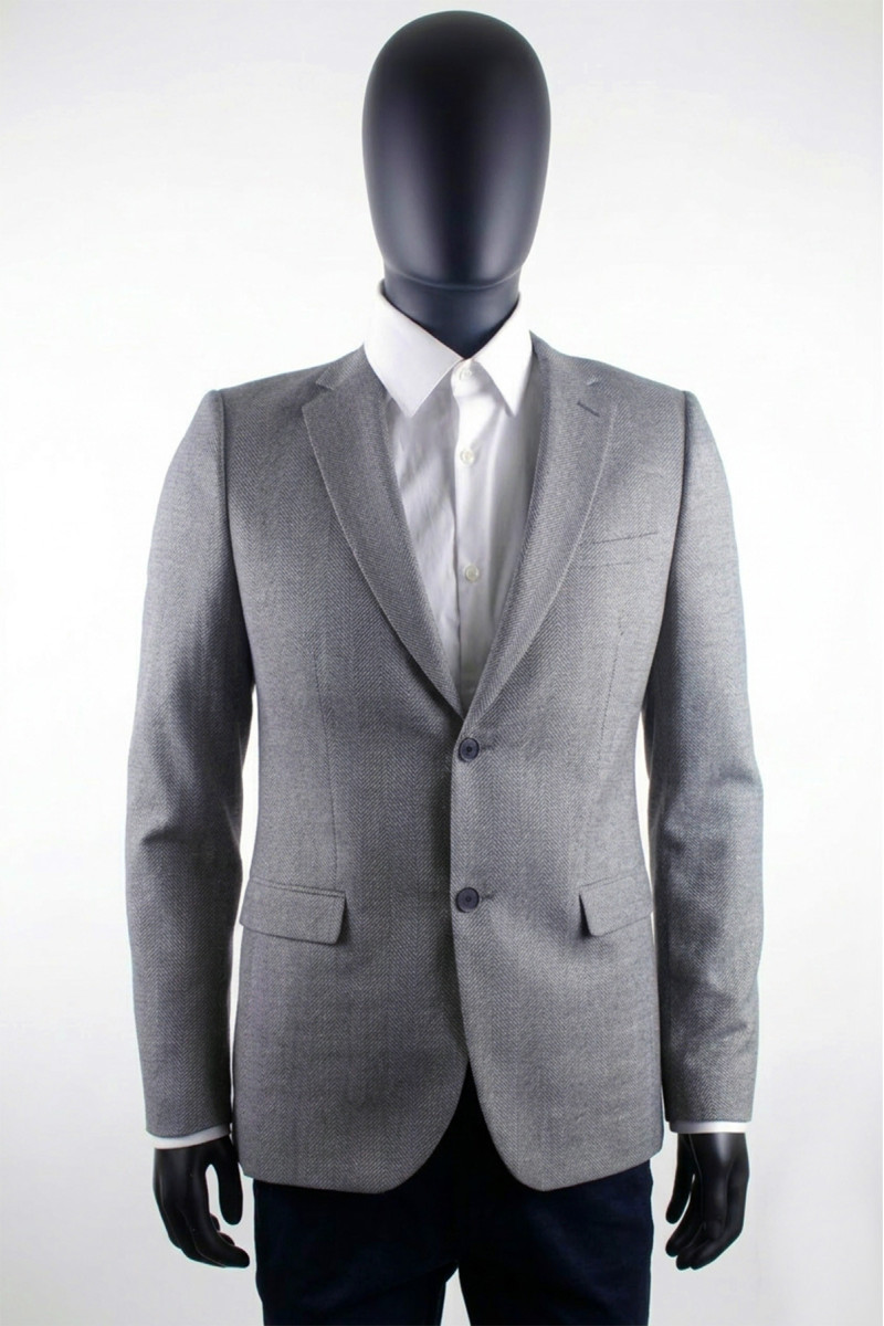 elegancka szara marynarka męska z wełny