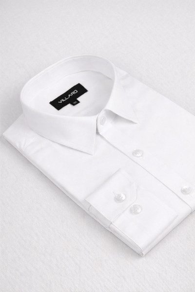 Biała Koszula Chłopięca Bawełniana