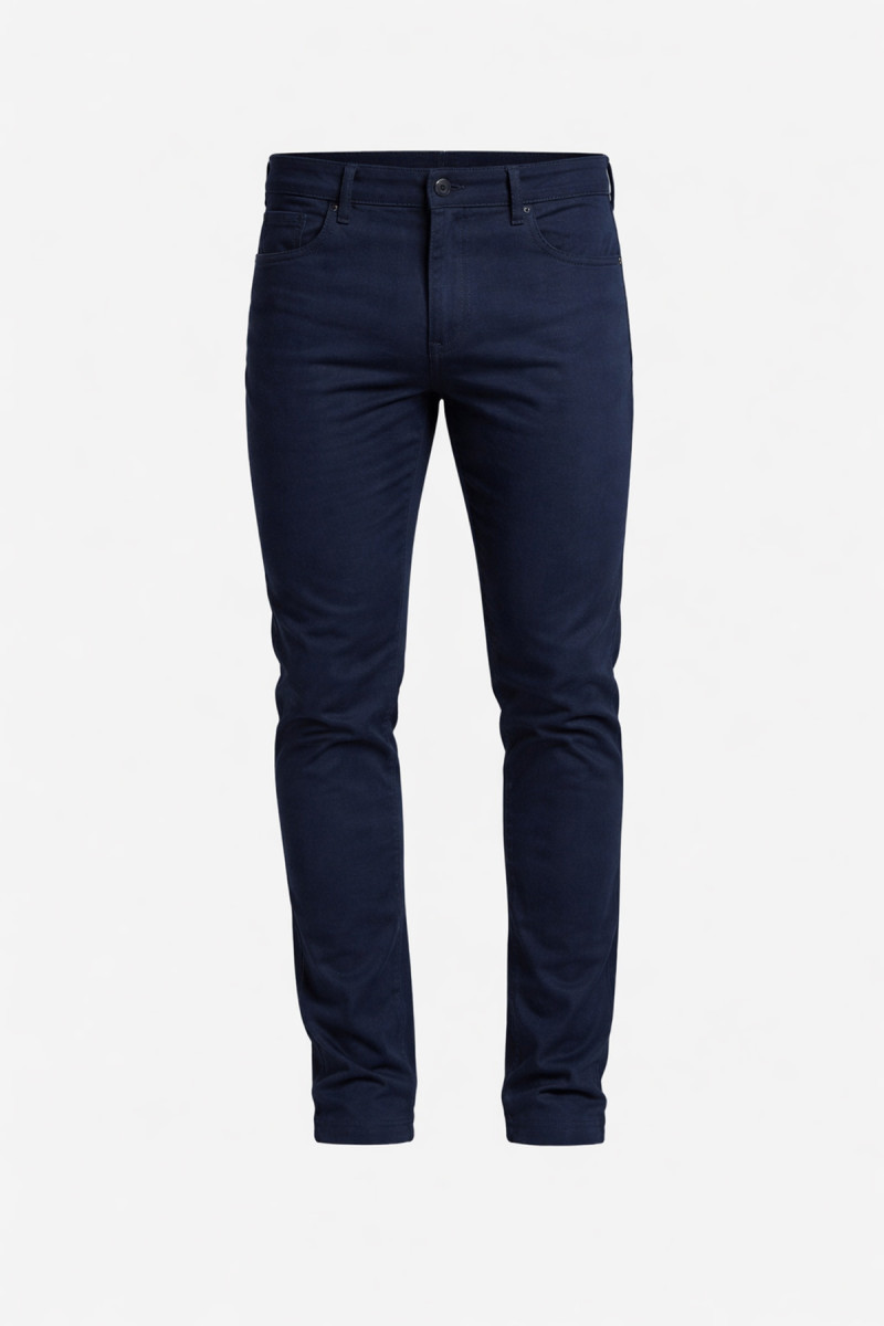 dopasowane spodnie męskie chinos granatowe slim