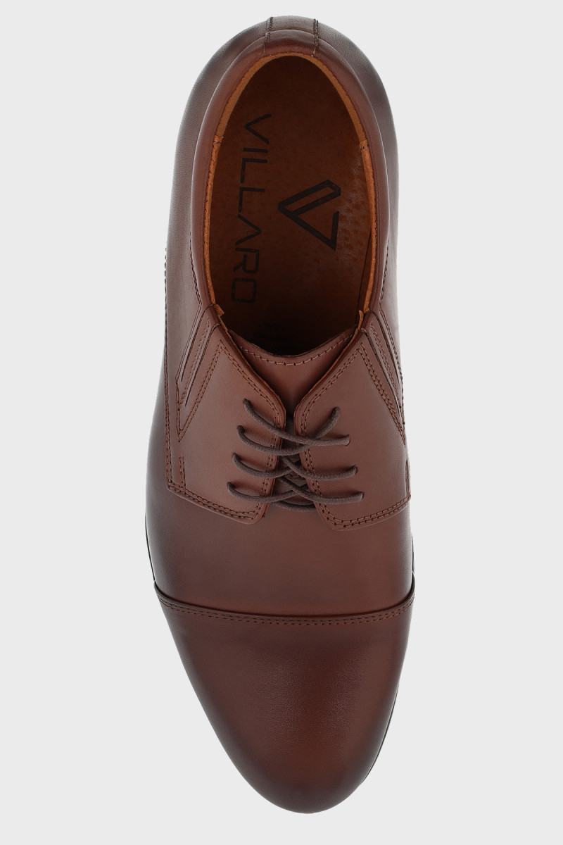 jasnobrązowe buty męskie wizytowe heban Villaro