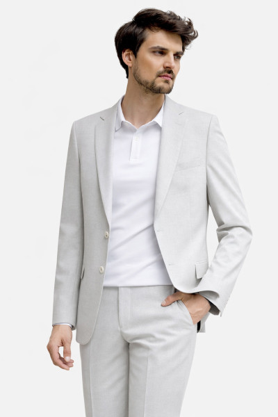 szara marynarka męska pepitka slim fit Villaro