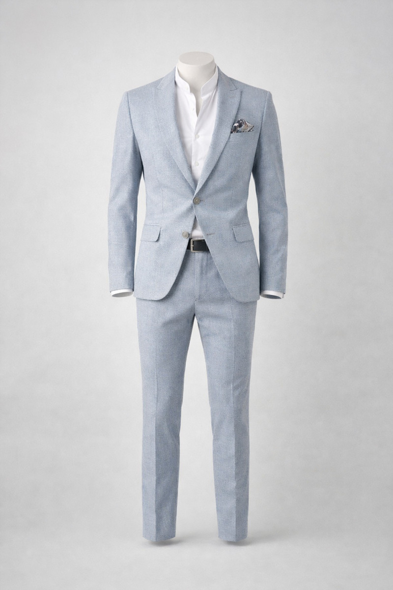 marynarka i spodnie garniturowe niebieskie Villaro