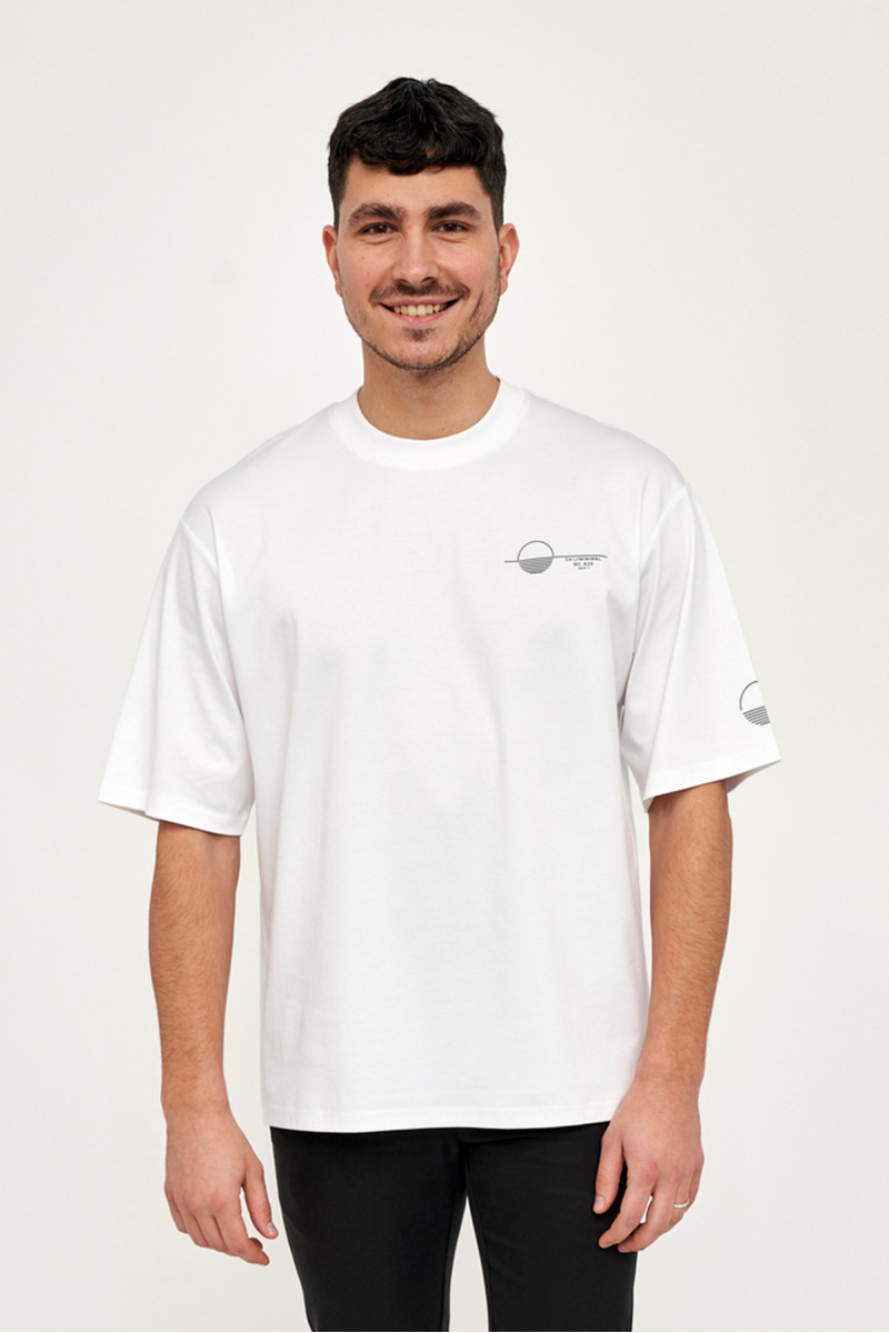 biały t-shirt męski villaro bawełna liquid ammonia przód stylizacja