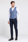 kamizelka męska Villaro dwurzędowa w kratę