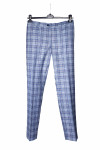 eleganckie spodnie Villaro krata niebieska