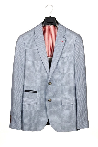 Jasna Niebieska Marynarka Męska Jednorzędowa