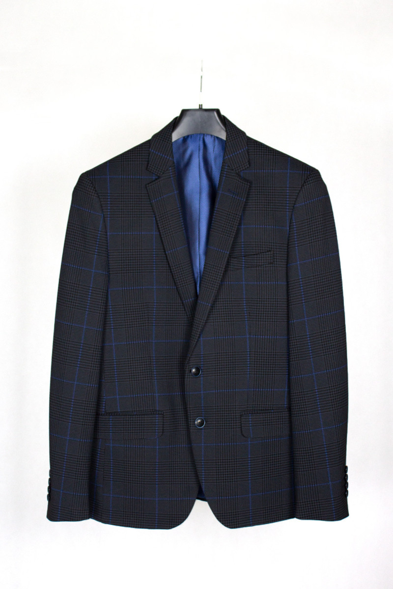 marynarka Villaro kratka widok przód klasyczny fason