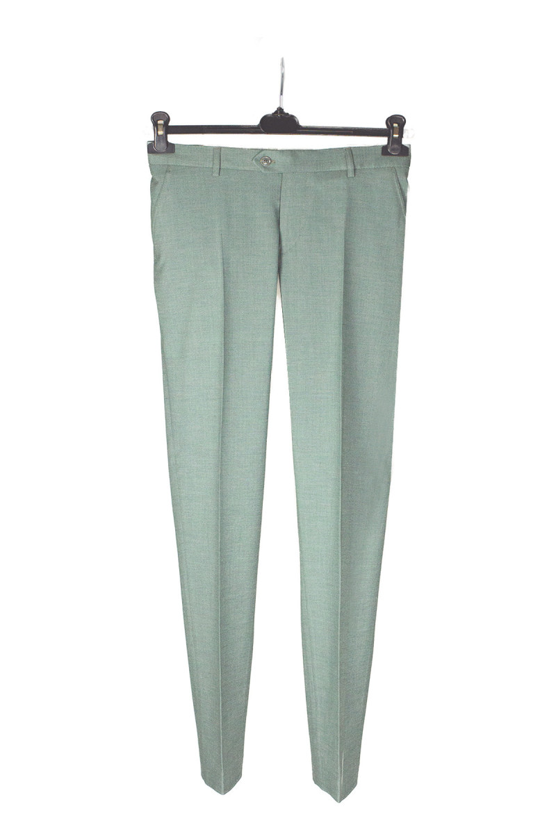 Spodnie garniturowe miętowe Villaro – eleganckie w kant