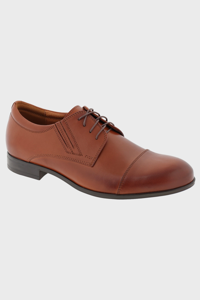 Buty męskie brąz palony skóra licowa eleganckie | Villaro