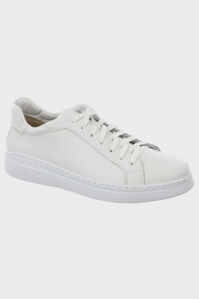 Białe trampki męskie skórzane VILLARO – nowoczesne buty casual