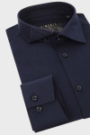 elegancka granatowa koszula męska stretch premium