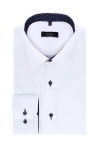 Biała Koszula Męska Mankiet KOMBI Slim Fit / Regular – elegancka| Villaro