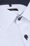 Biała Koszula Męska Mankiet KOMBI Slim Fit / Regular – elegancka| Villaro