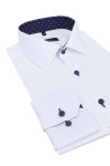 Biała Koszula Męska Mankiet KOMBI Slim Fit / Regular – elegancka| Villaro