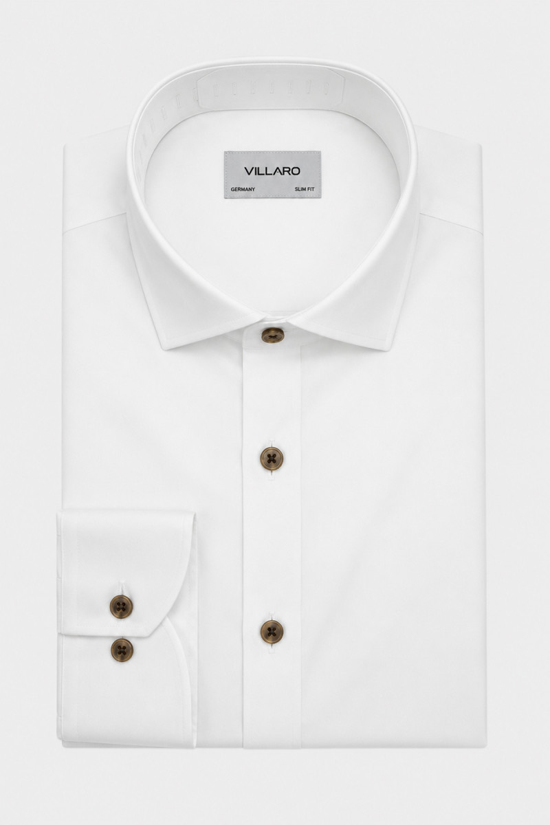 Biała koszula męska VILLARO Slim Fit