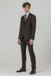 Brązowa marynarka męska VILLARO Slim Fit – elegancja premium