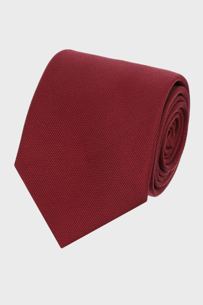 Bordowy Krawat Męski VILLARO Elegancki 8 cm